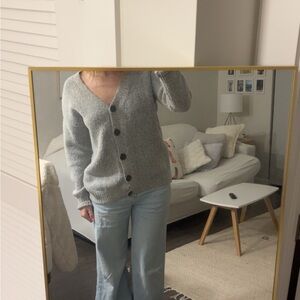 Cozy Gray Cardigan Sweater